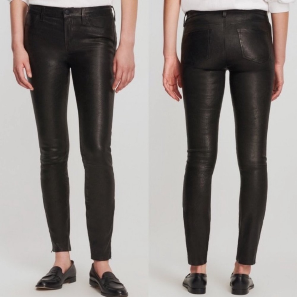 J BRAND*L8001 Black Skinny Leather Pants*Size 26,27*$998 - Picture 4 of 16